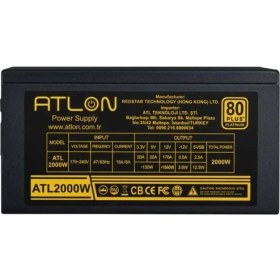 Resim Atlon ATL2000W 2000WATT 12CM Fan Power Supply 