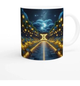 Resim Ikizler Burcu Baskılı Kahve Kupası - Ay Işığında Zodyak Bahçesi Vs3 