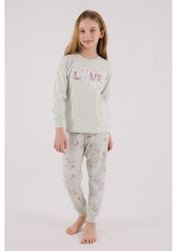 Resim Rolypoly Kız Çocuk Yeşil Pijama Takımı Yeşil 