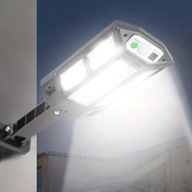 Resim 1 Adet 6500K Süper Parlak LED Güneş Enerjili Duvar Lambası, Hareket Sensörlü Dış Mekan Güvenlik Aydınlatma, Alacakaranlık'tan Şafağa 3 Aydınlatma Modu, Bahçe ve Sokak Işıklı Park Alanı için Bataryalı Duvara Monte Lamba 