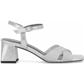 Resim Ayakkabı Fuarı Elit Pm08 K1002 Kadın Klasik Topuklu Ayakkabı Gümüş Gümüş 