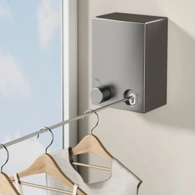 Resim OBM Store Teleskopik Çamaşır Kurutma Askısı, Pratik Geri Çekilebilir Çamaşır İpi 