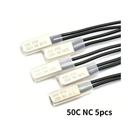 Resim Topshop1 5 Adet Ksd9700 50c Nc Termostat Metal Sıcaklık Anahtarı 5a250v 