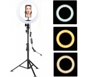 Resim DP Youtube Kuaför Makyaj Vlogger Ring Light LED 10" 26 cm 