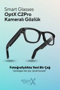 Resim OptX Smart Akıllı Gözlük – Yapay Zeka (AI), Kamera, Bluetooth, Müzik, IPX5 