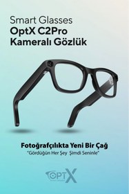 Resim OptX Smart Akıllı Gözlük – Yapay Zeka (AI), Kamera, Bluetooth, Müzik, IPX5 