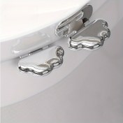 Resim 2 Adet Lüks Tuvalet Kapağı Kaldırıcı - Banyo Aksesuarları için Kolaylık Sağlayan Eller Serbest Çevirme Kolu, Dayanıklı Plastik Yapı, Kolay Kurulum, Yer Tasarruflu Tasarım ve Hijyenik Çözüm 