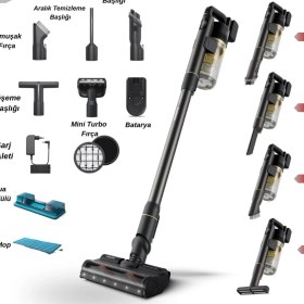 Resim Philips Phılıps 7000 Serisi Aqua 25.2 V Kablosuz Dik Süpürge, Powercyclone 12, 80 Dk'ya Kadar Şarj, XC7057/01 