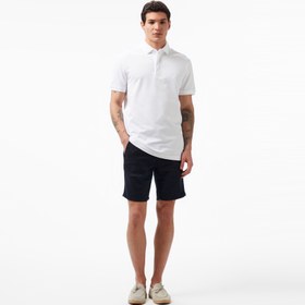 Resim Nautica Erkek Siyah Slim Fit Keten Şort 