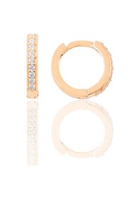 Resim Söğütlü Silver Gümüş Rose Zirkon Taşlı 11 Mm Halka Küpe Tragus Piercing Helix Kı 