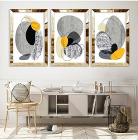 Resim Kolaj Çizim Gold Pleksili Mdf Tablo 