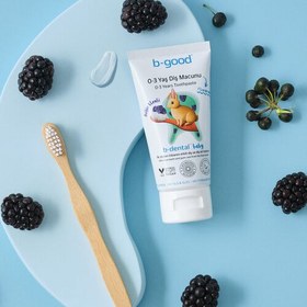 Resim b-good b-dental 0-3 Yaş Bebek Diş Macunu Florürsüz Böğürtlen 50 ml 
