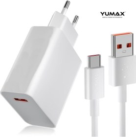 Resim yumax 67 Watt Typ-c Hızlı Sayaçlı Şarj Aleti Turbo Göstergeli Tüm Mi Redmi Modellerle Uyumludur 