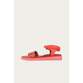 Resim Bueno Shoes Turuncu Deri Kadın Düz Sandalet 