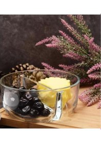 Resim Paşabahçe 530683 Polar Iki Bölmeli Kahvaltılık Saklama Kabı Beyaz Kapaklı 4 Adet Fma504752 