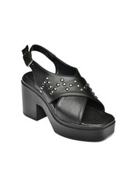 Resim Fox Shoes S996121009 Siyah Kalın Topuklu Kadın Sandalet Siyah 