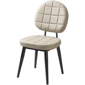 Resim Tokyo Sandalye - Casa Krem Kumaş - Metal İskelet 