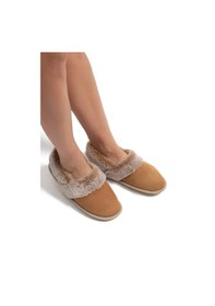 Resim Niki Kadın Ev Ayakkabısı Koyu Bej 37/41 9508688 