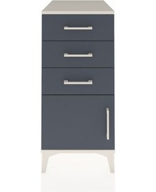 Resim Kronos Komodin 3 Çekmeceli Tek Kapaklı 44x59x96 Aytaşı-antrasit Aytaşı 