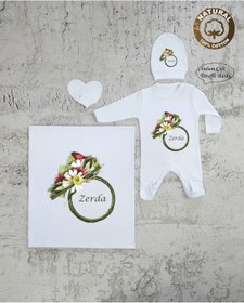 Resim yzc home size dair... Bt K16 Isimli Kız Bebek Battaniye Tulum Şapka Eldiven Set 