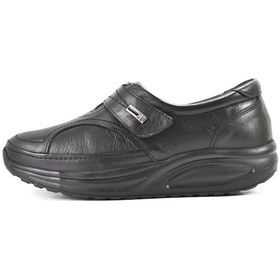 Resim Beety 2604 Deri Siyah Cırtlı Kemik Çıkıntılı Kadın Ayakkabı Siyah 