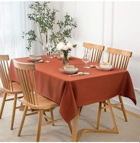 Resim Sıvı Geçirmez Dertsiz Masa Örtüsü Kiremit 13 Parça 