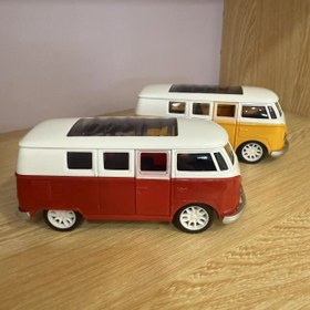 Resim Vintage Alaşımlı Çelik Model Otobüs Figürü - Retro Kırmızı & Beyaz Siyah Çatı Tasarımı, Elektriksiz, Dayanıklı Raf veya Masaüstü Dekor 