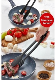 Resim Maşa - 220 Dereceye Kadar Dayanıklı Yanmaz - Yapışmaz Plastik Izgara Maşası 30 Cm Diğer 