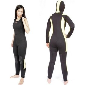 Resim Free-Sub 5Mm Ege Siyah Kadın Scuba Tüplü Dalış Elbisesi Wetsuit (489036522) Siyah 