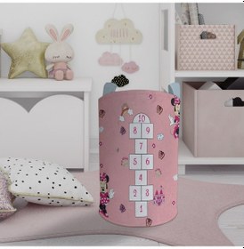 Resim Mekta Home Bebek Ve Çocuk Odası Seksekli Minnie Mouse Desenli Oyuncak Sepeti Renkli Çok Renkli 