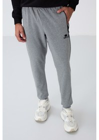 Resim Tommy Life Gri Melanj Fermuar Cepli Standart Kalıp Jogger Erkek Eşofman Alt - 84651 GB MELANJ 