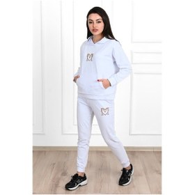 Resim Koza Butik Kadın Baskılı Cepli Uzun Kollu Eşofman Takımı 3679-23 001 