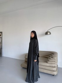 Resim Düğmeli ipek ferace 