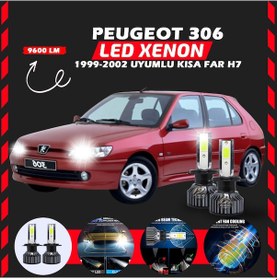 Resim Peugeot 306 1999-2002 Kısa Far Uyumlu Şimşek Etkili Led Xenon Pro Series H7 