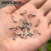 Resim 20 adet Balıkçılık saç tokası - Kurşun Ağırlığı, Mini Barb, Boyut #14, Şeffaf Depolama Kutusu Dahil, Alabalık ve Mikro Yemler için İdeal, Balıkçılık Malzemeleri | Şık Balıkçılık saç tokası | Dayanıklı Balıkçılık saç tokası 
