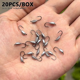 Resim 20 adet Balıkçılık saç tokası - Kurşun Ağırlığı, Mini Barb, Boyut #14, Şeffaf Depolama Kutusu Dahil, Alabalık ve Mikro Yemler için İdeal, Balıkçılık Malzemeleri | Şık Balıkçılık saç tokası | Dayanıklı Balıkçılık saç tokası 