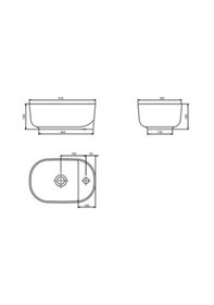 Resim Turkuaz Seramik Aqua Lavabo 42 x 28 CM 