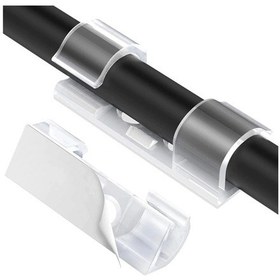 Resim Kablo Sabitleyici Klipsler 20 Adet Kablo Düzenleyici Duvar Fayans Cam Kablo Tutucu Yapışkanlı Klips Çok Renkli 