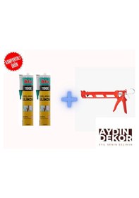 Resim Silikon Genel Amaçlı Silikon Şeffaf 2 Adet + Silikon Tabancası 