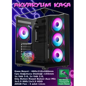 Resim Warbox Dead 24" Monitör I5 6500 16GB Ddr4 Ram 256GB SSD 250GB HDD RX580 Ddr5-8gb E.kartı Gaming Takım Bilgisayar 