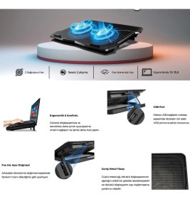 Resim Bix BX-CP01W LED Aydınlatmalı Notebook Soğutucu 