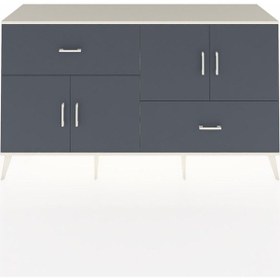 Resim Hyperion Konsol 3 Raflı 2 Çekmeceli 4 Kapaklı 176x44x99 Aytaşı-an Aytaşı-antrasit 