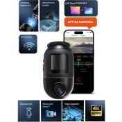 Resim 70MAI Geliştirilmiş Dash Cam Omni X800 Ultra Hd 4K Çözünürlük, 360° Dönebilen Araç Kamerası, Çift 4K Ön Araç Kamerası ve 128 GB Sd Kart, Süper Algılamalı Adas, Aı Hareket Algılama 2.0 Sürümü Siyah 