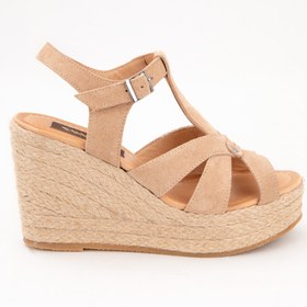 Resim Elile Shoes Hakiki Süet Deri Büyük Küçük Numara Yüksek Topuklu Sandalet 