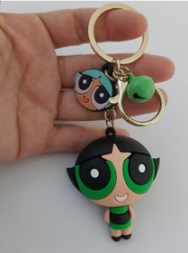 Resim Açıkmeşe Ev Yaşam Ürünleri 3d Powerpuff Girls Yeşil Anahtarlık -1 Adet 