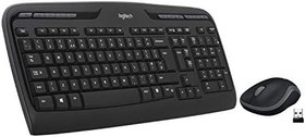 Resim Logitech MK330 Kablosuz Klavye ve Mouse Seti, Multimedya Tuşları, Sıvı Dökülmesine Dayanıklı, 10 m Kullanım Mesafesi, Türkçe Q Klavye, Siyah 