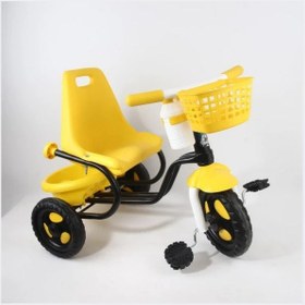 Resim Sepetli Çelik Gövde Çocuk Bisikleti 2-3-4 Yaş Sarı Sarı 