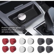 Resim Evrensel Çakmak Kapağı Kapağı, Alüminyum Alaşımlı Su Geçirmez Toz Geçirmez Fiş Araba Güç Bağlantı Noktası Çıkışı İçin 4 Adet, Siyah Siyah 