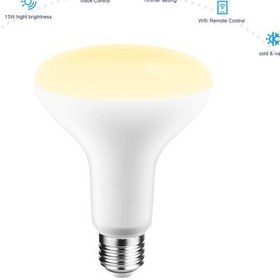 Resim Qingmipy E27 Akıllı Ampul 13w Wifi Uzak Kumanda 2800k-6500k Rgb Işıklı Zamanlayıcıli Ses Kontrollü 90v-260v 1400lm 