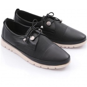 Resim Dgn 99 Kadın Lastik Bağcikli Casual Ayakkabi Siyah Ekru 